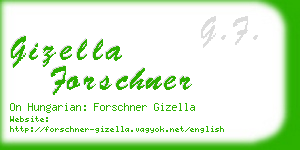 gizella forschner business card